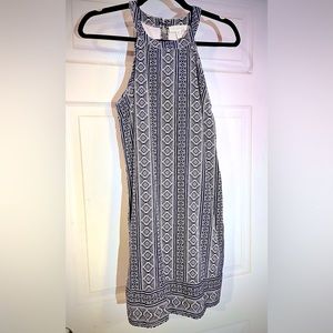 Blue & white Halter Neck Midi Dress - NWOT Sz Sm: Mediterranean/Greece style